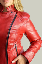 Giacca in Vera Pelle Modello Noemi Nuvolatio rosso | 100% Made in Italy