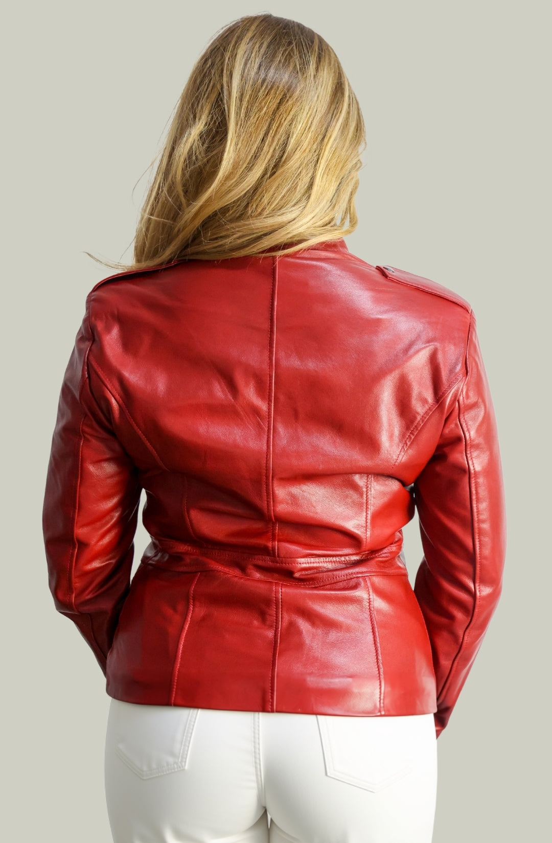 Giacca in Vera Pelle Modello Noemi Nuvolatio rosso | 100% Made in Italy