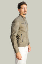 Giacca Rocky Biker in Pelle T.Moro Vintage da Uomo