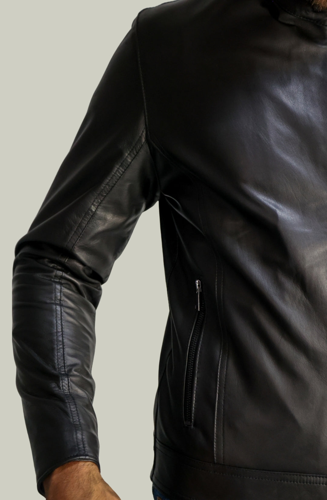 Giacca 365 in Pelle Nero da Uomo