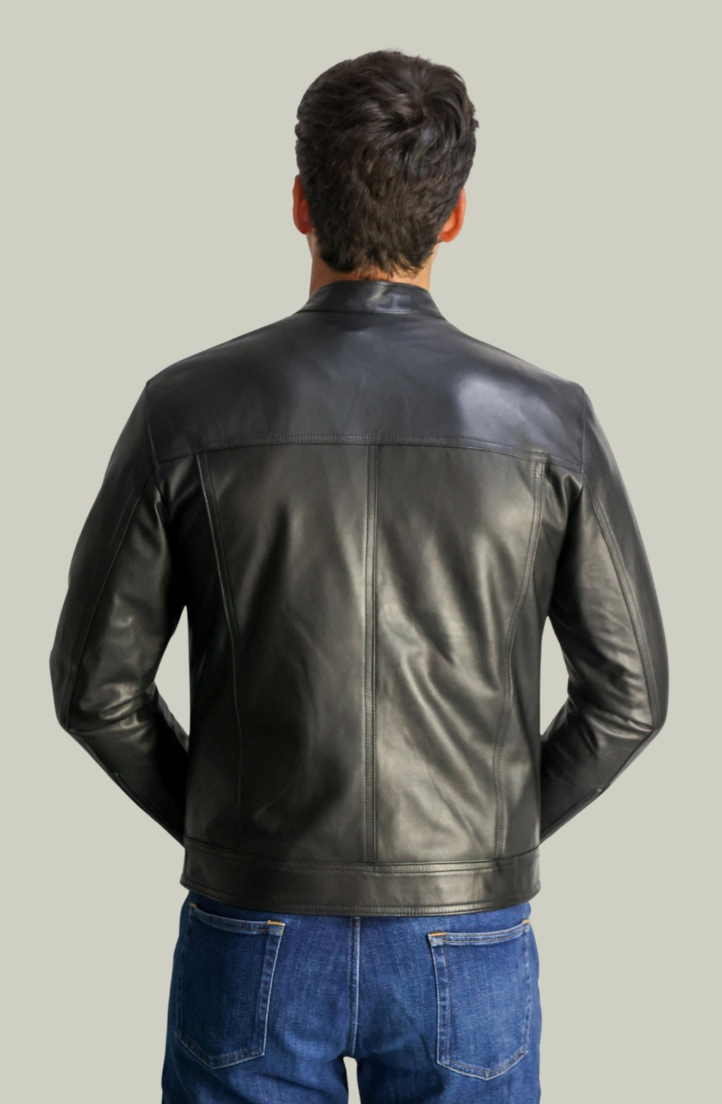 Giacca 365 in Pelle Nero da Uomo
