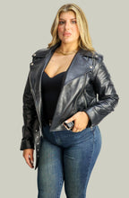 Chiodo biker in pelle K033 | 100% Made In Italy