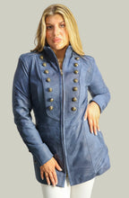 Giacca in Vera Pelle Modello K250 lungo Blu | 100% Made in Italy
