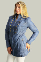 Giacca in Vera Pelle Modello K250 lungo Blu | 100% Made in Italy
