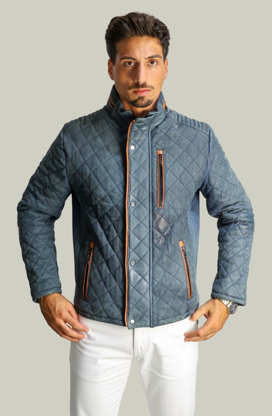 Giubbino Trapuntato in Pelle – 740