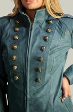 Giacca in Vera Pelle Modello K250 lungo Verde | 100% Made in Italy