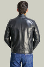 Schwarze Lederjacke für Herren - V266