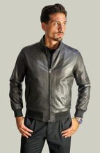Men's Genuine Leather Bomber Jacket
