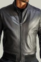 Men's Genuine Leather Bomber Jacket