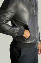 Men's Genuine Leather Bomber Jacket