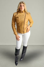 Giacca in Vera Pelle Modello Noemi Stone Wash Cuoio | 100% Made in Italy