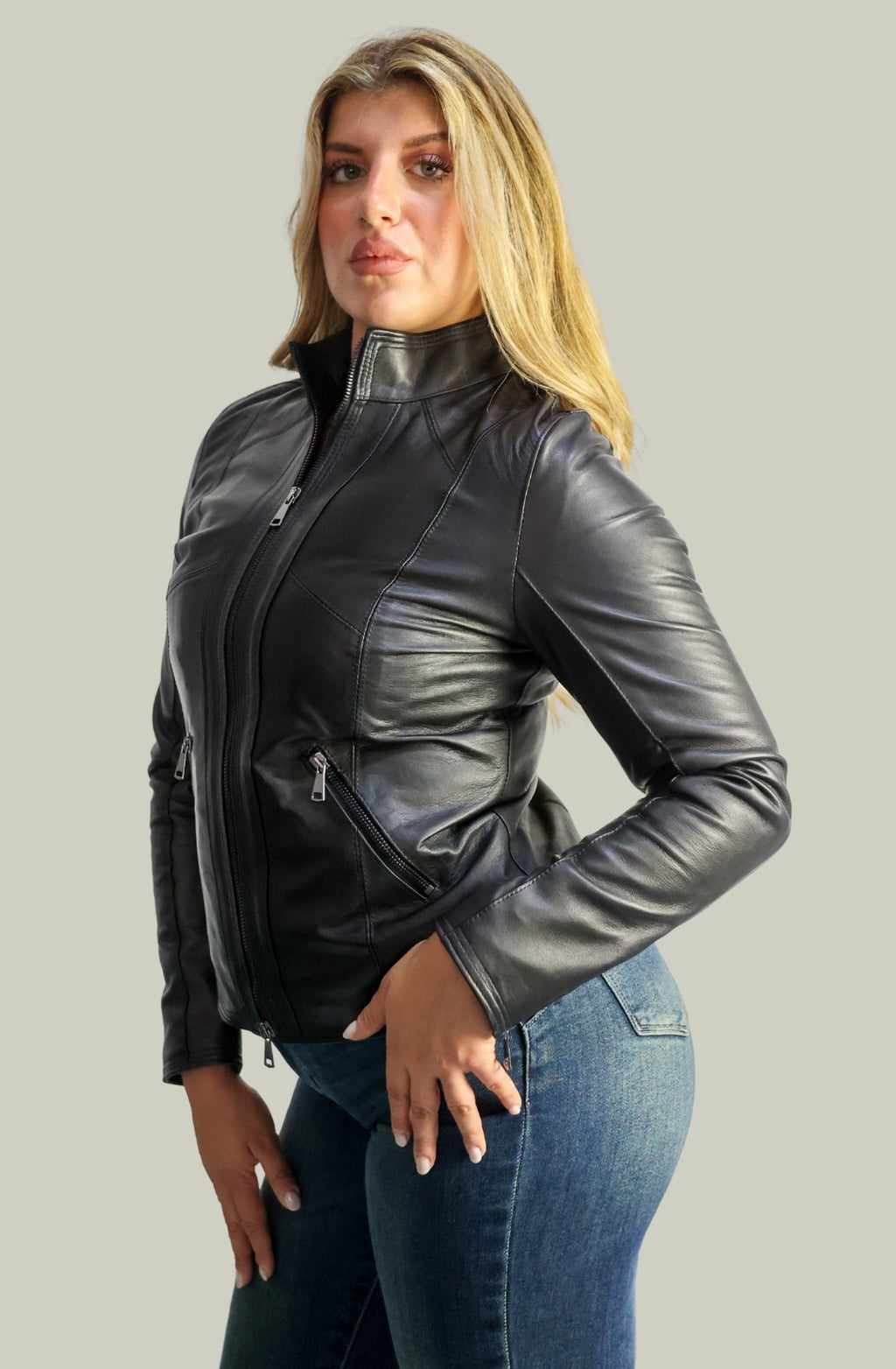 Giacca in Vera Pelle Modello Rosy | 100% Made in Italy