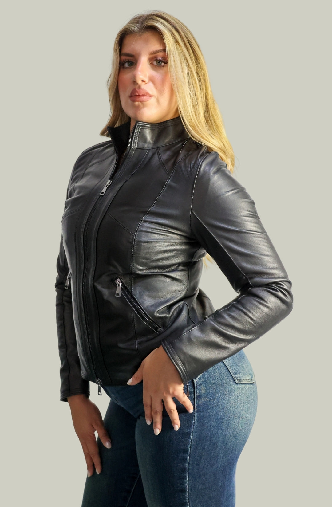 Giacca in Vera Pelle Modello Rosy | 100% Made in Italy